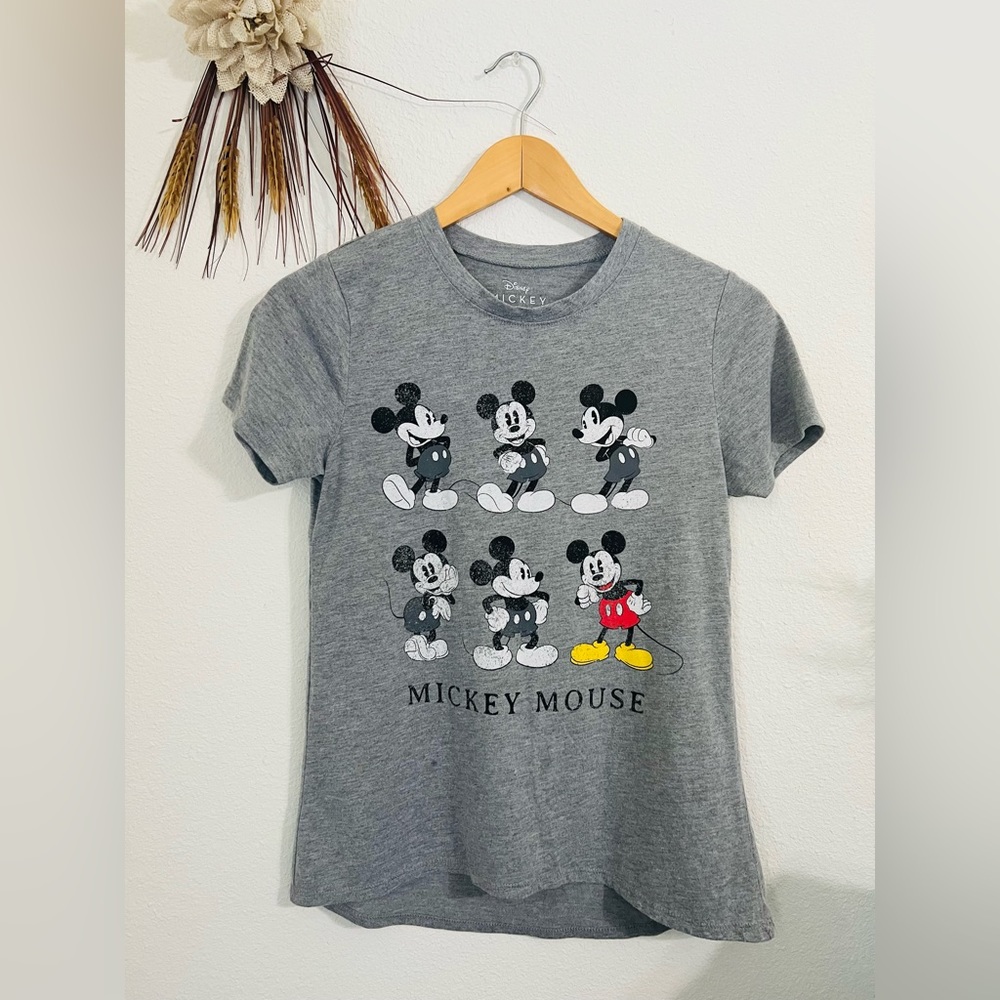 Disney Mickey Mouse Gray Graphic Tee Size XS - Picture 2 of 5